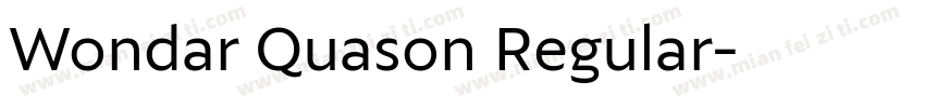 Wondar Quason Regular字体转换